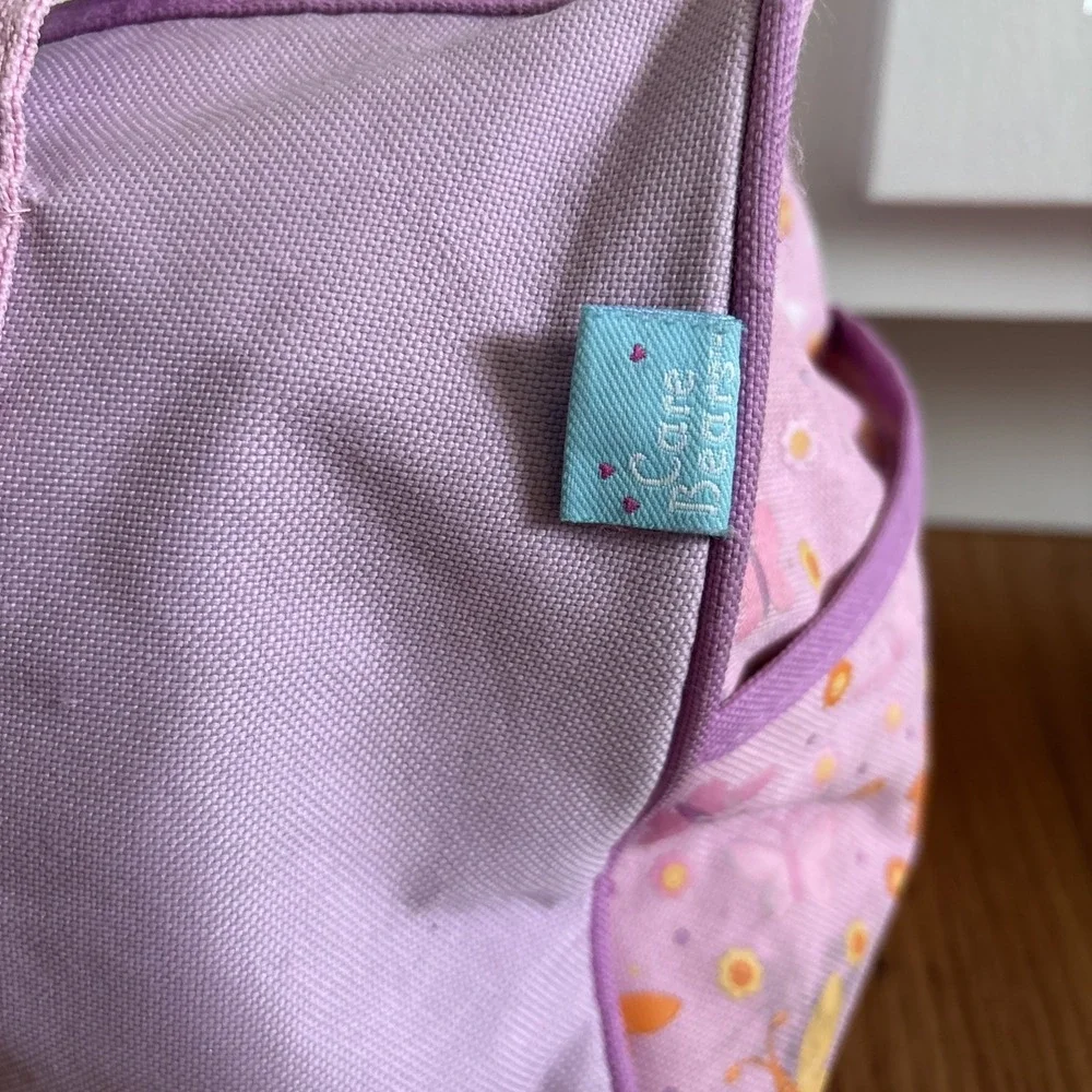 Vtg Care Bears Duffle Bag Tote Pink & Purple Overnight Love A Lot Friend Retro
